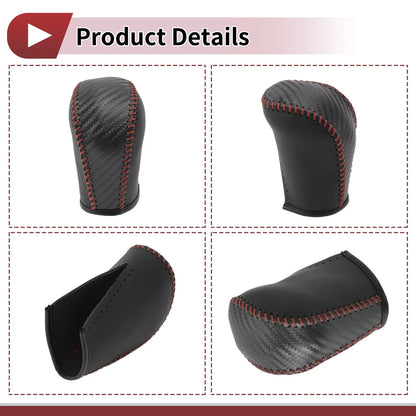 Subaru Forester Gear Shift Knob Cover 2006-2012 Black Brown Faux Leather