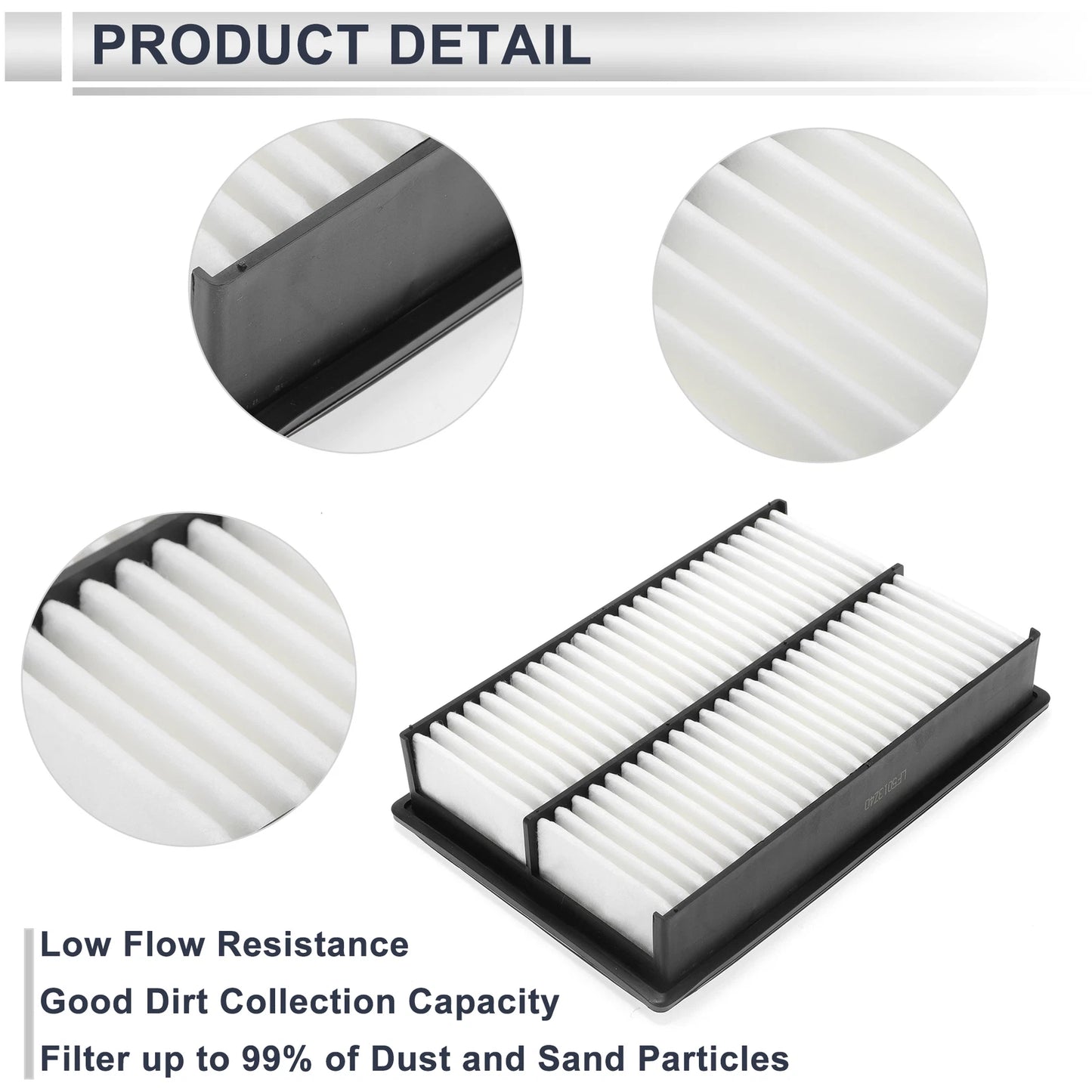 Engine Air Filter No.LF5013Z40A for Mazda 3 (2005-2013) 1 x Pcs Long Life