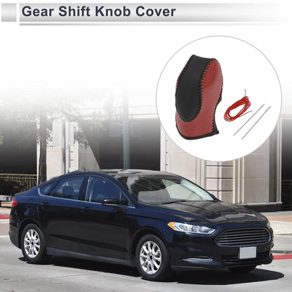 Red Carbon Fiber Gear Shift Knob Cover for Ford Fusion (2013-2020)