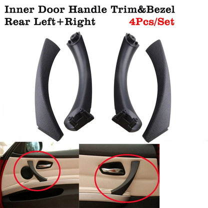 4 Pcs Black Inner Door Handle Pull Trim Covers for BMW E90 328i (2007-2013)