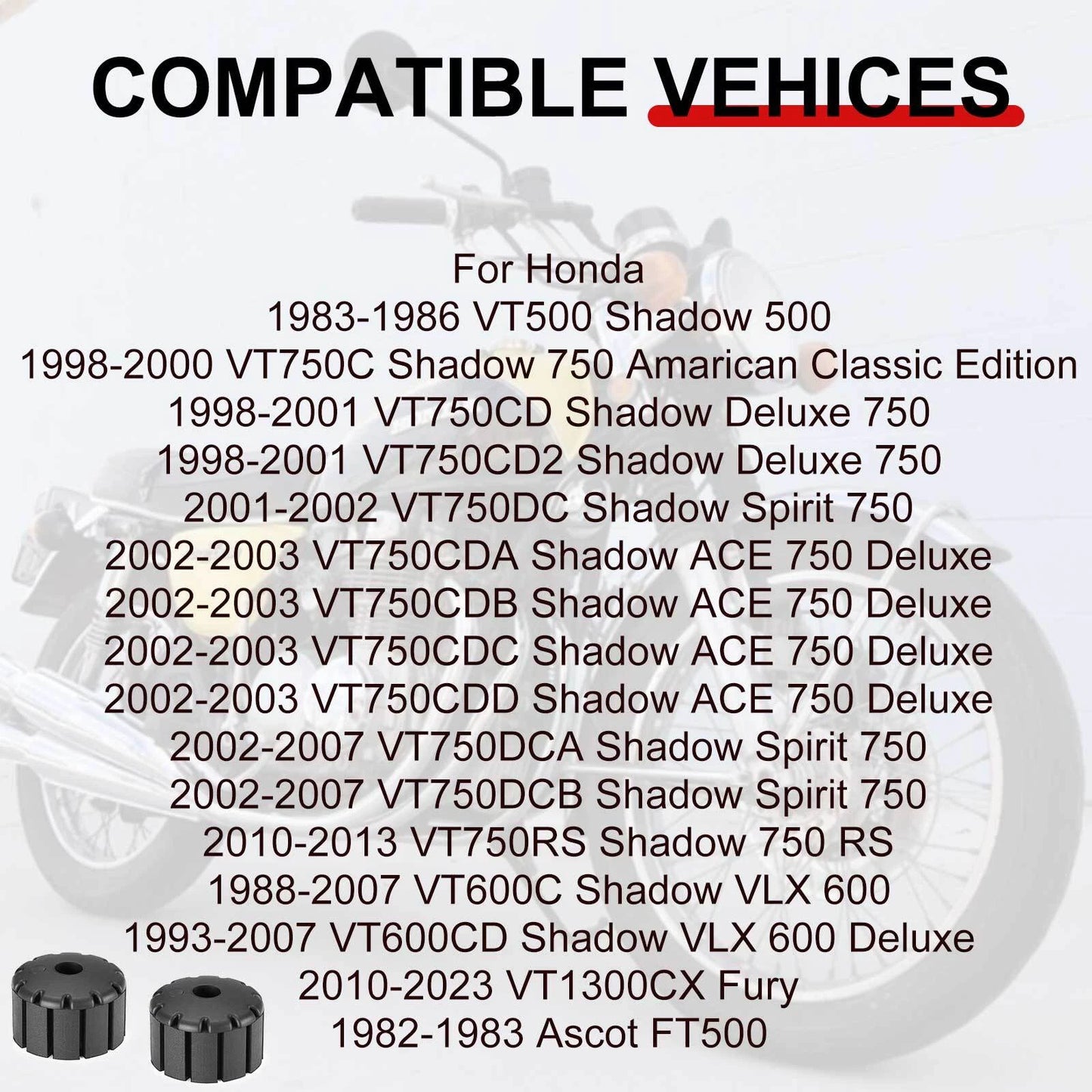 Front Fuel Tank Rubber Mount for Honda VT500/600/750/CX500/650/XL175/250/350
