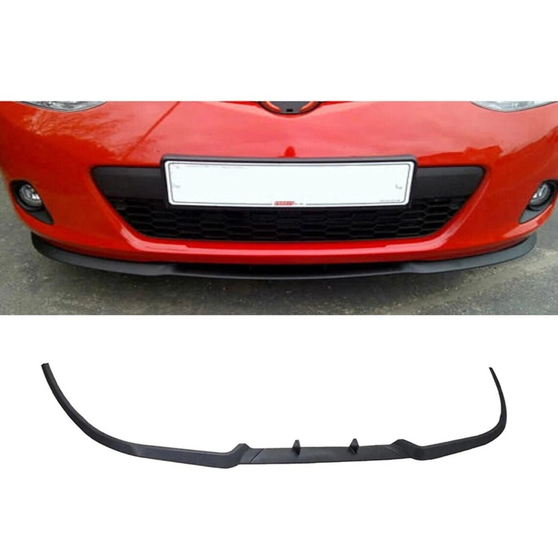 Front Bumper Lip 3 Pcs for Mazda 2 Cupra R (2011-2014)
