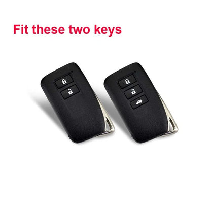 Car Leather FOB Key Cover Remote Case W/Keychain Fit For Lexus IS ES GS MX