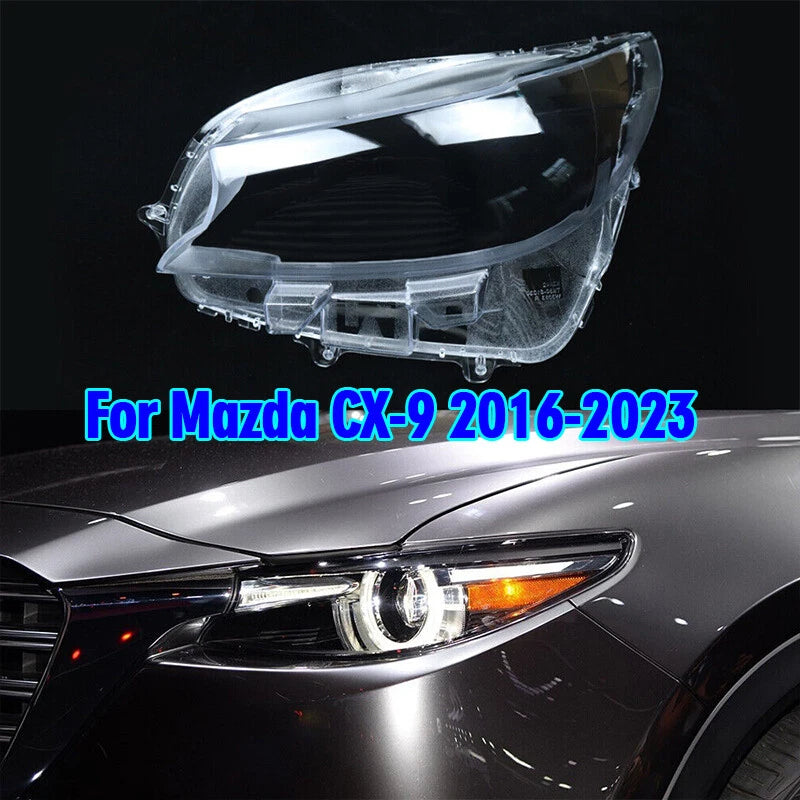 Left Side Front Headlight Lens Shell Cover for Mazda CX-9 (2016–2023)
