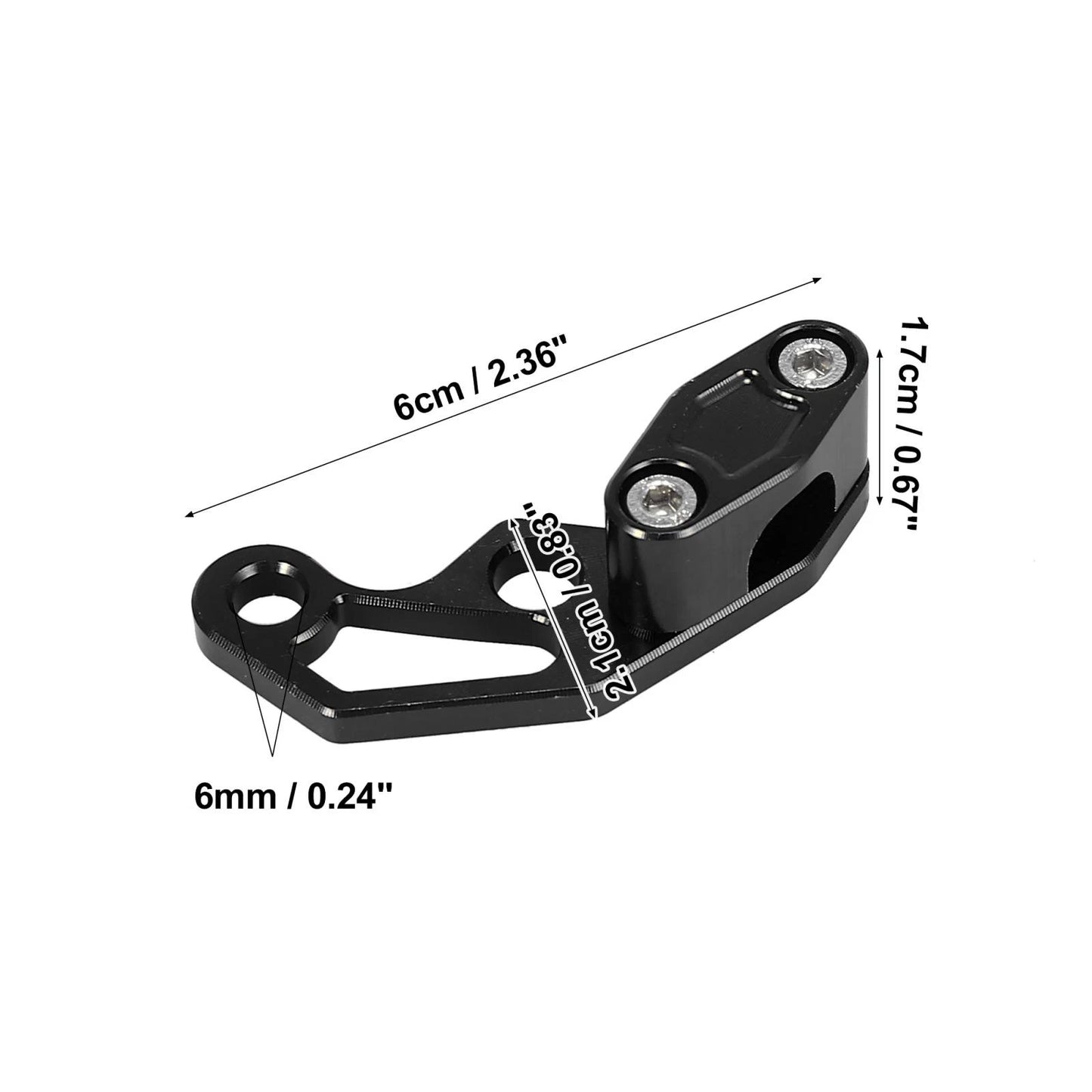 Front Brake Line Hose Clamp Universal Black for Motorcycle