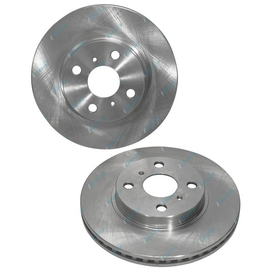 2 Front Disc Brake Rotors for Toyota Prius C NHP10R 1.5L 2012-2017