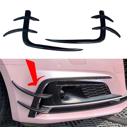 Carbon Fiber Front Bumper Canard Trim for Audi A5 S-Line / S5 17-19
