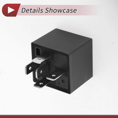 5 Pins Power Window Relay for Audi VW BMW 12V 30/40A Black