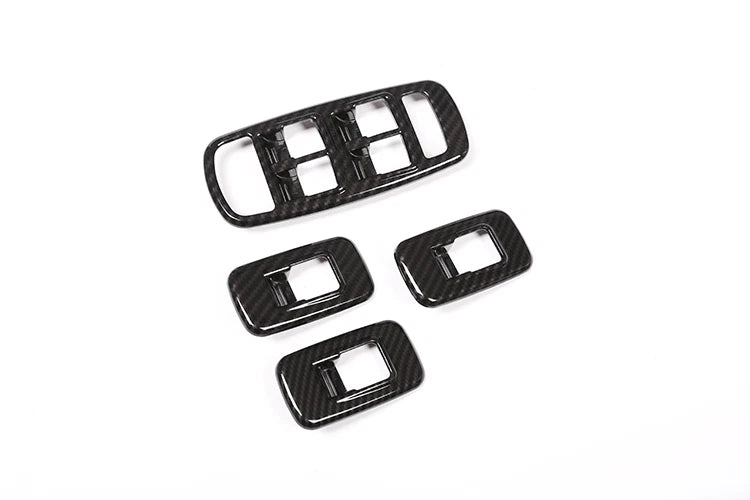 For Jaguar XE 2015-2018 Carbon Window Switch Buttons Cover Overlay Trim