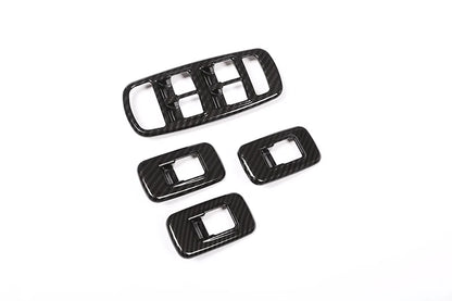 For Jaguar XE 2015-2018 Carbon Window Switch Buttons Cover Overlay Trim