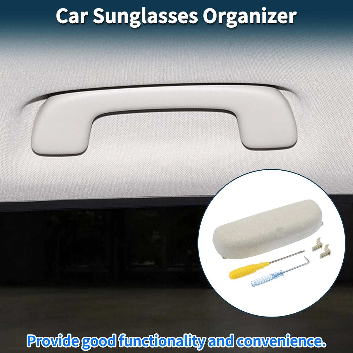 Sunglasses Case for BMW X3 Eyeglasses Holder Storage Box Suede Beige (2021-2023)
