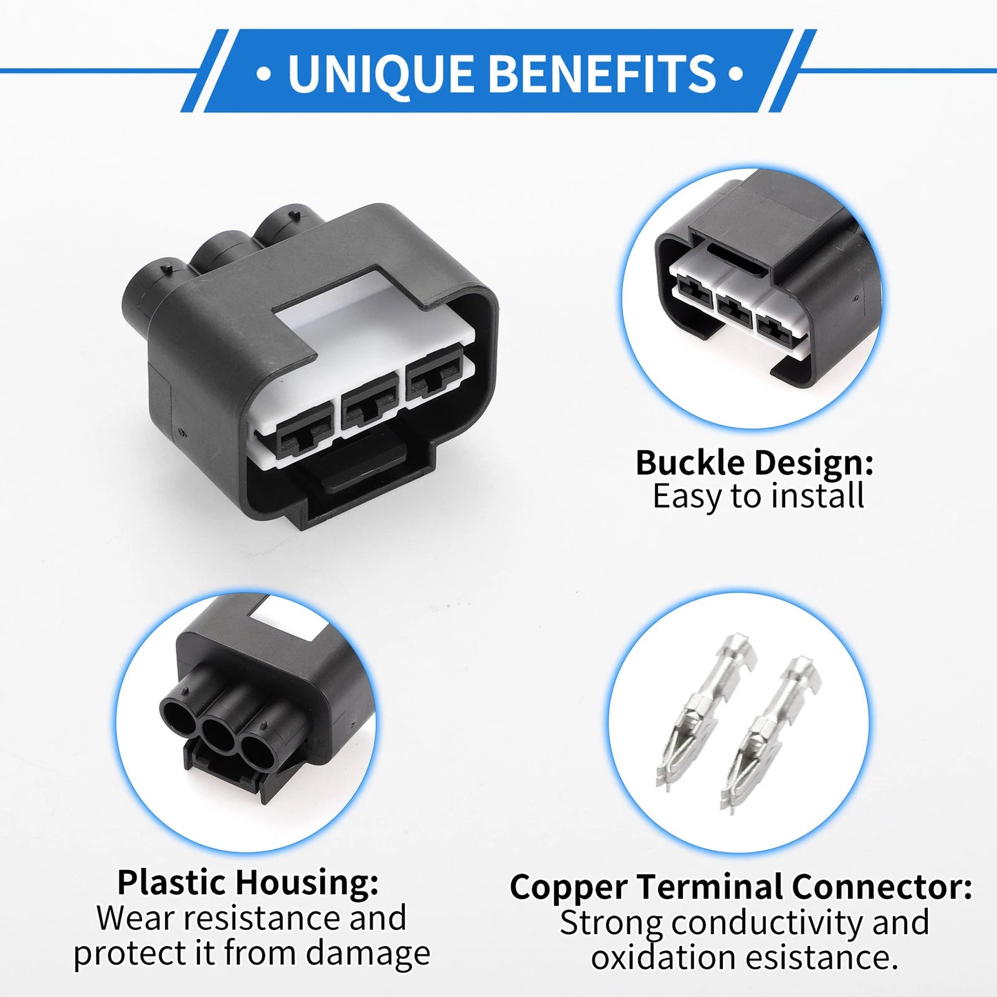 3 Pin Radiator Cooling Fan Connector Plug for Hyundai Kia