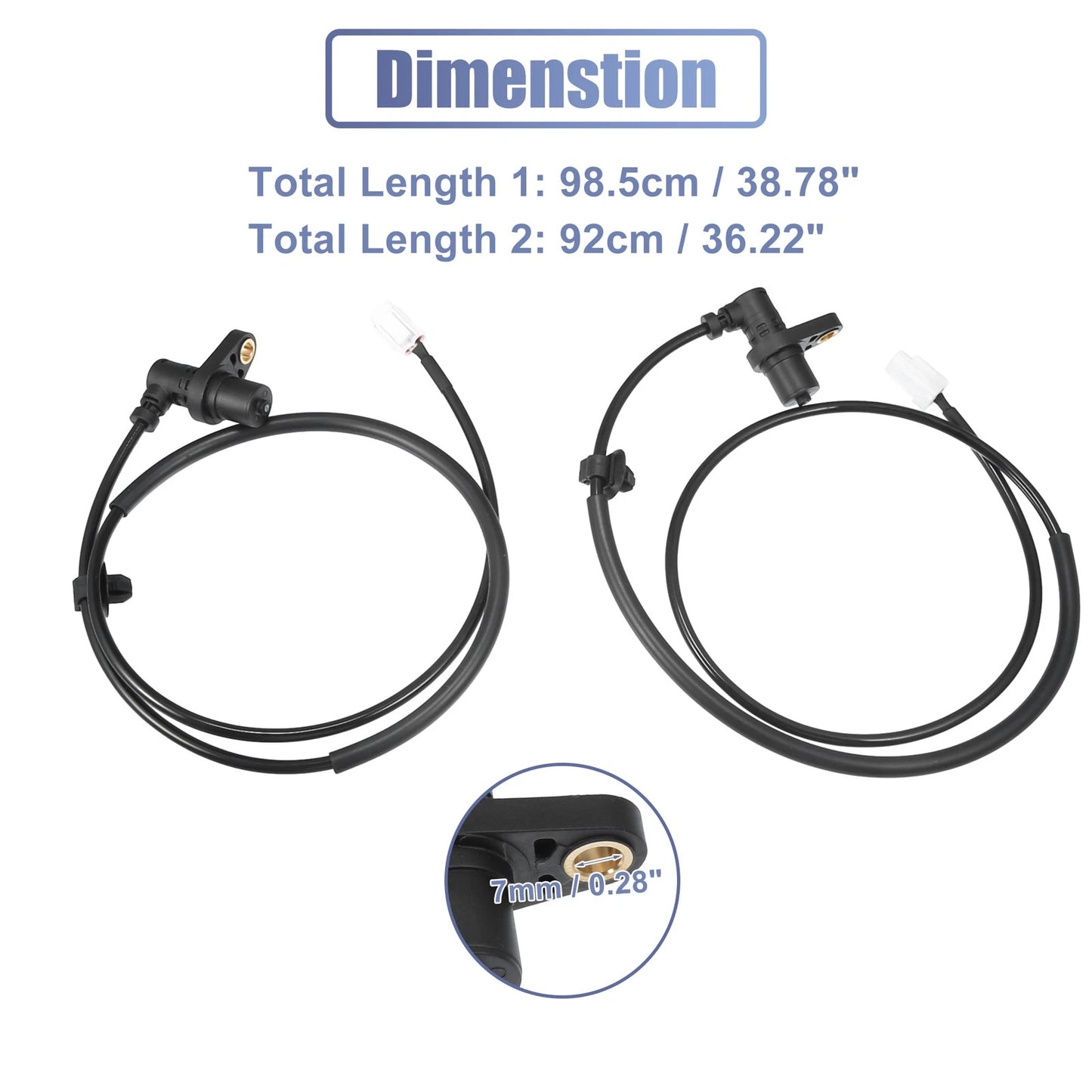 1 Pair Front Left Right ABS Wheel Speed Sensor for Toyota Echo (2000–2005)