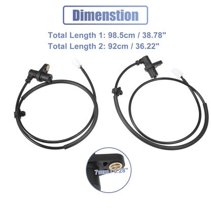 1 Pair Front Left Right ABS Wheel Speed Sensor for Toyota Echo (2000–2005)