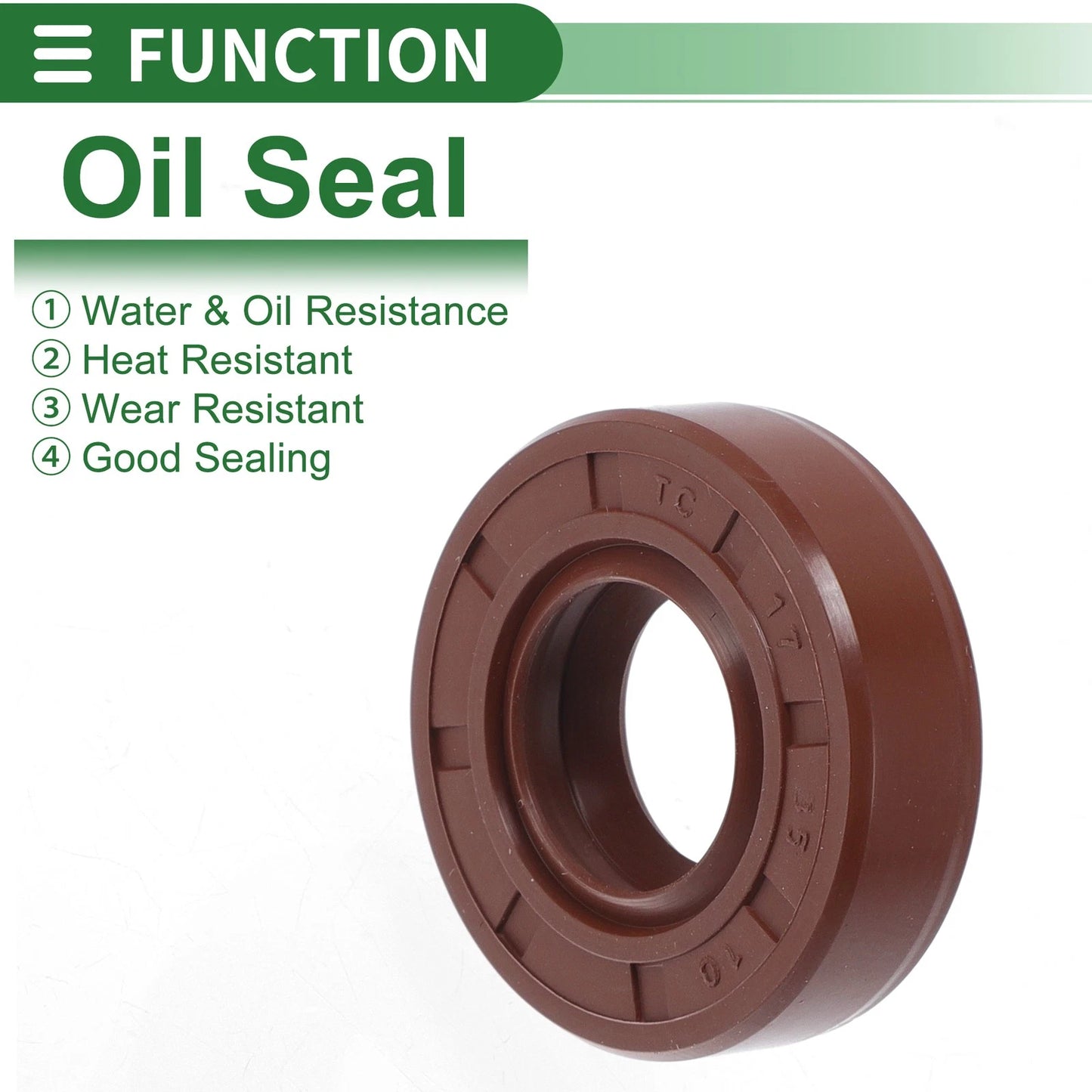 Oil Seal 5 Pcs 17x35x10mm Seal Ring Shaft Seal FKM Rubber for Make Model