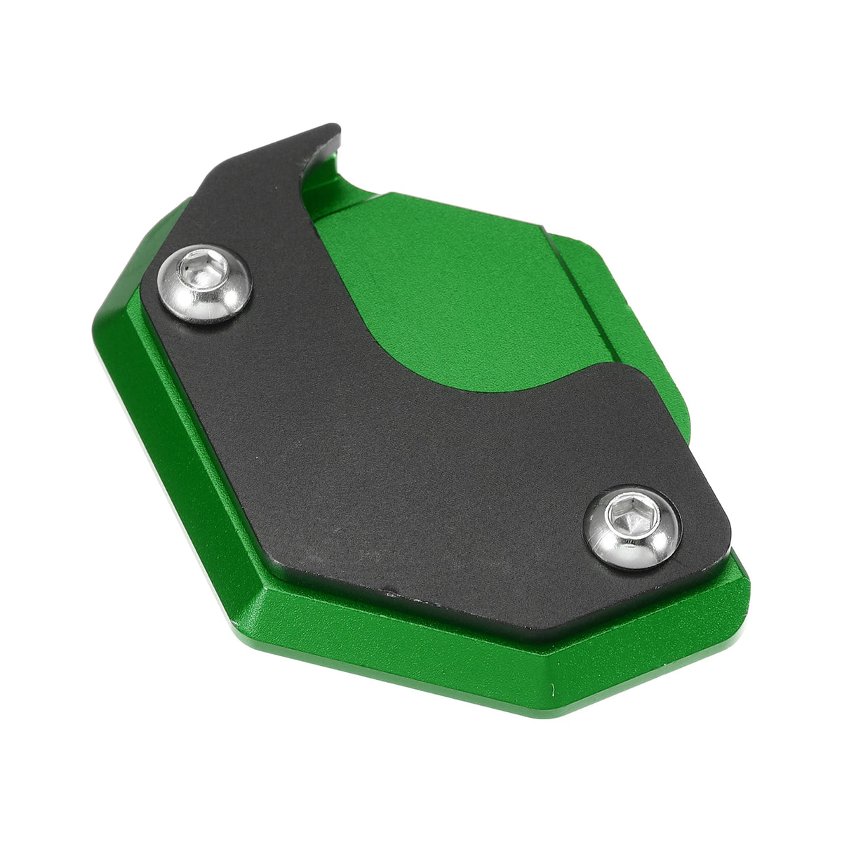 Aluminum Alloy Motorcycle Kickstand Pad for Honda - Black Green