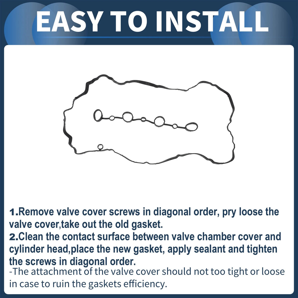 Valve Cover Gasket Set for Cylinder Head Valve Seal Gasket