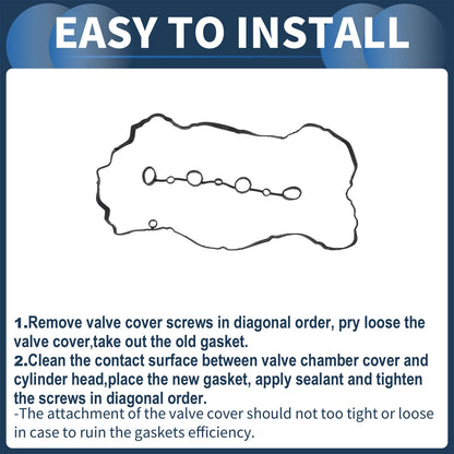 Valve Cover Gasket Set for Cylinder Head Valve Seal Gasket