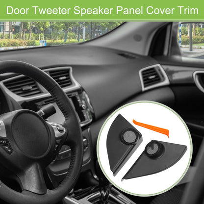 A Pillar Door Tweeter Speaker Cover Trim for Toyota RAV4 (2013-2018) Black