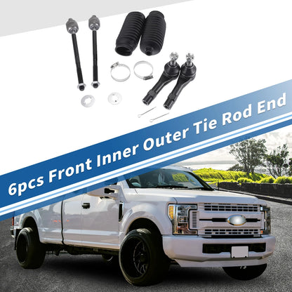 6pcs Front Inner Outer Tie Rod End Links Kit for Ford Ranger