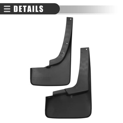 Car Mud Flaps Splash Guards  Black for Ford Ranger (2019-2022)