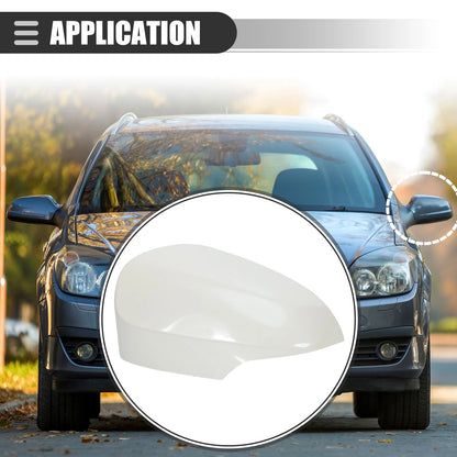 Left Side Mirror Cover Cap White for Toyota Yaris