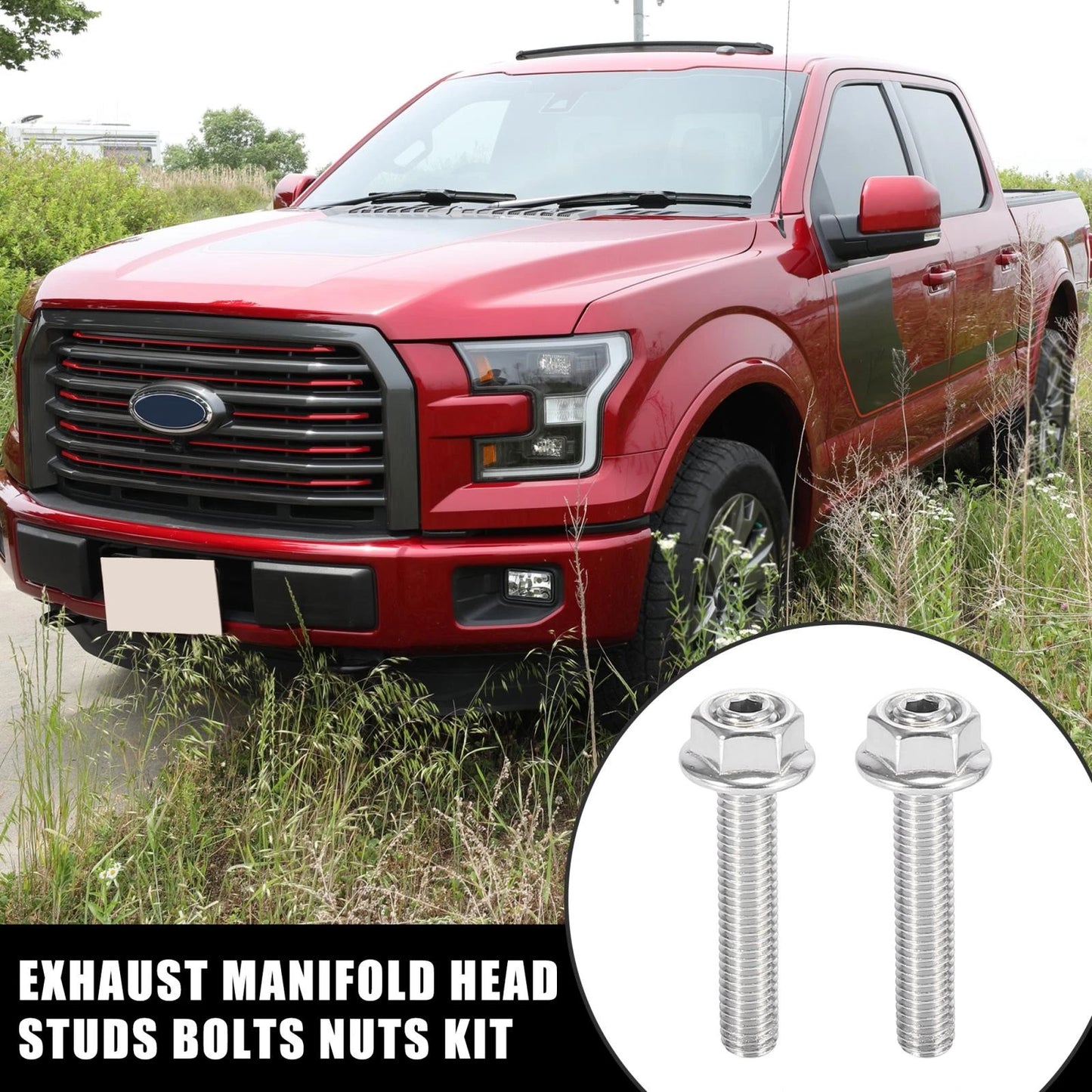16 x Stainless Steel Exhaust Manifold Bolt Studs for Ford 4.6 5.4L (2000-2010)