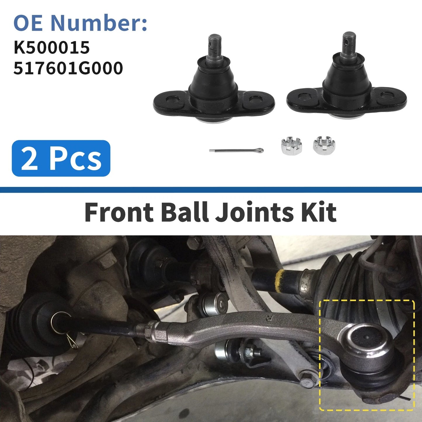 Front Lower Ball Joints for Hyundai Accent (2005-2010)