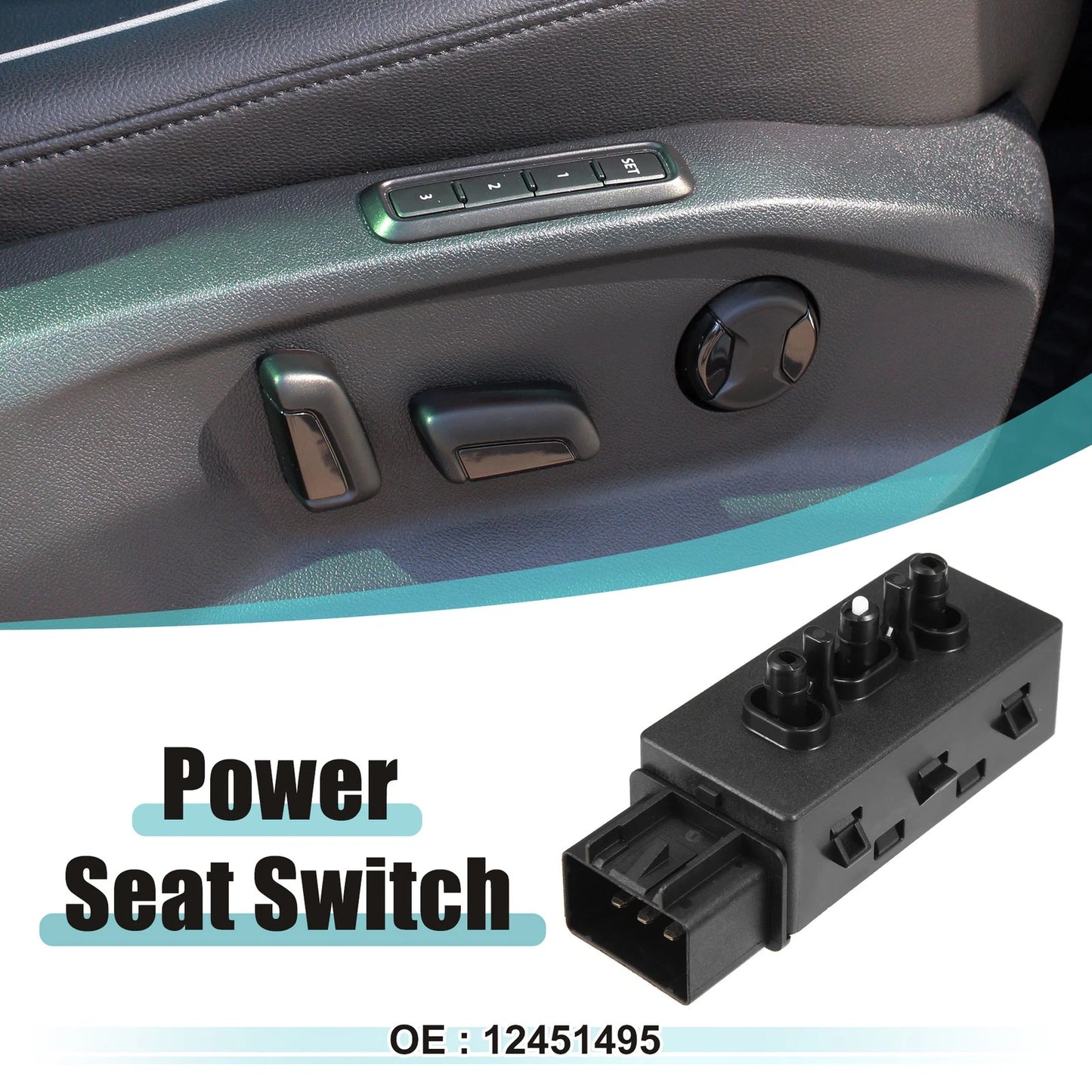 Front Left Side 6 Way Power Seat Switch for Chevrolet Avalanche (2007-2013)