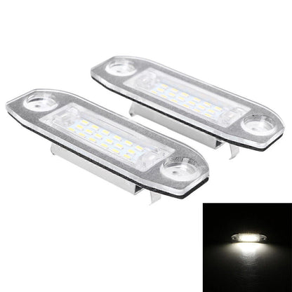 2 x White LED License Plate Lights for Volvo V70, CX60 (2000-2013)