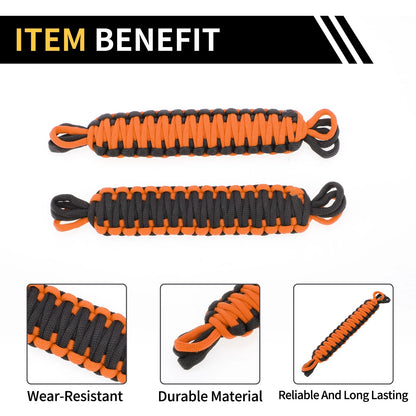 2 x Door Limiting Straps for Jeep Wrangler TJ JK JKU (2007-2018) Black Orange