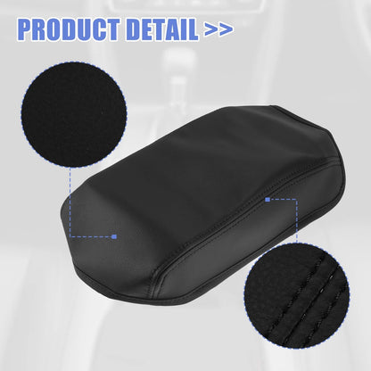 Microfiber Leather Armrest Cover Pad for Honda Civic (2012-2015) Black