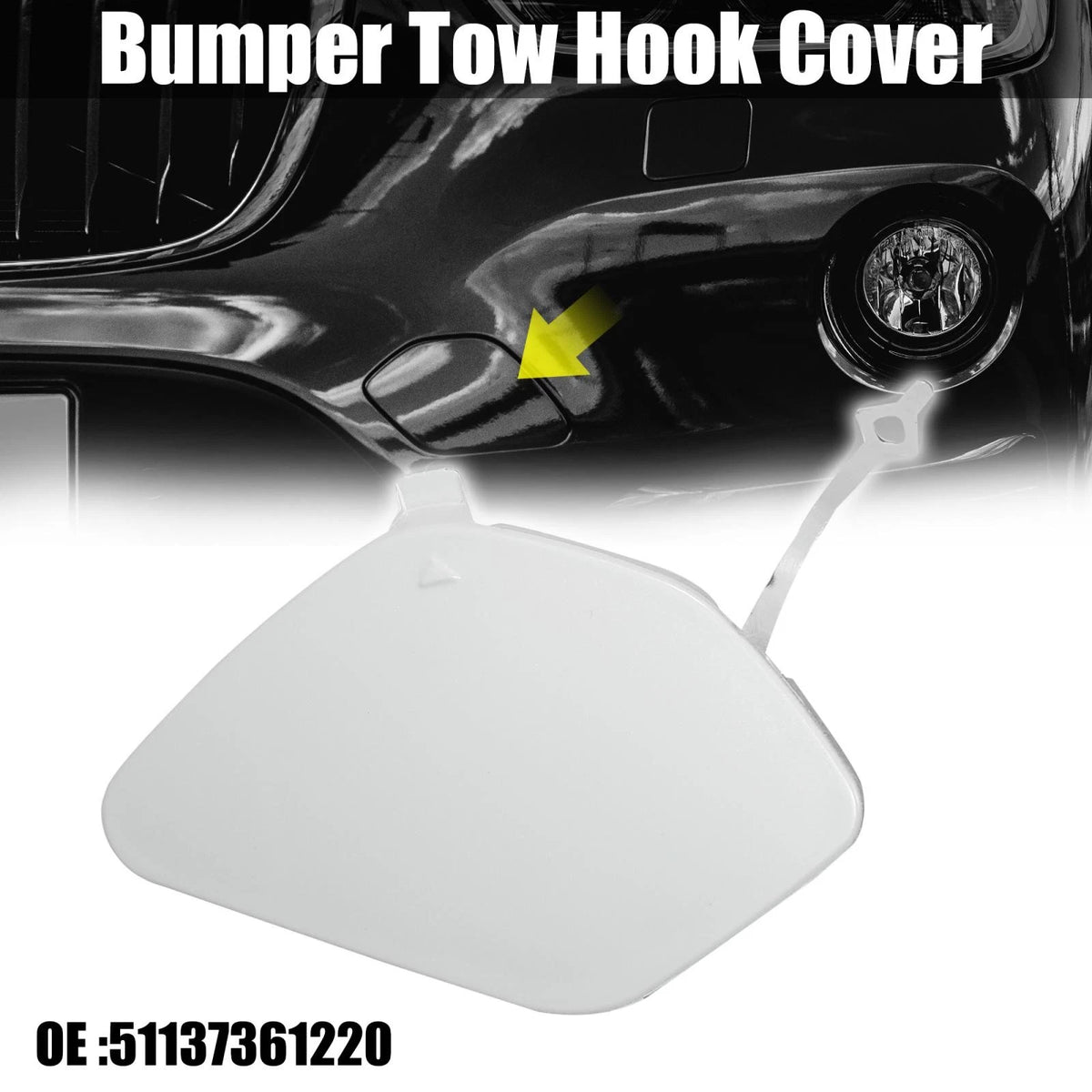 Tow Hook Cover Front for BMW F48 (2016 - 2018) Pearl White