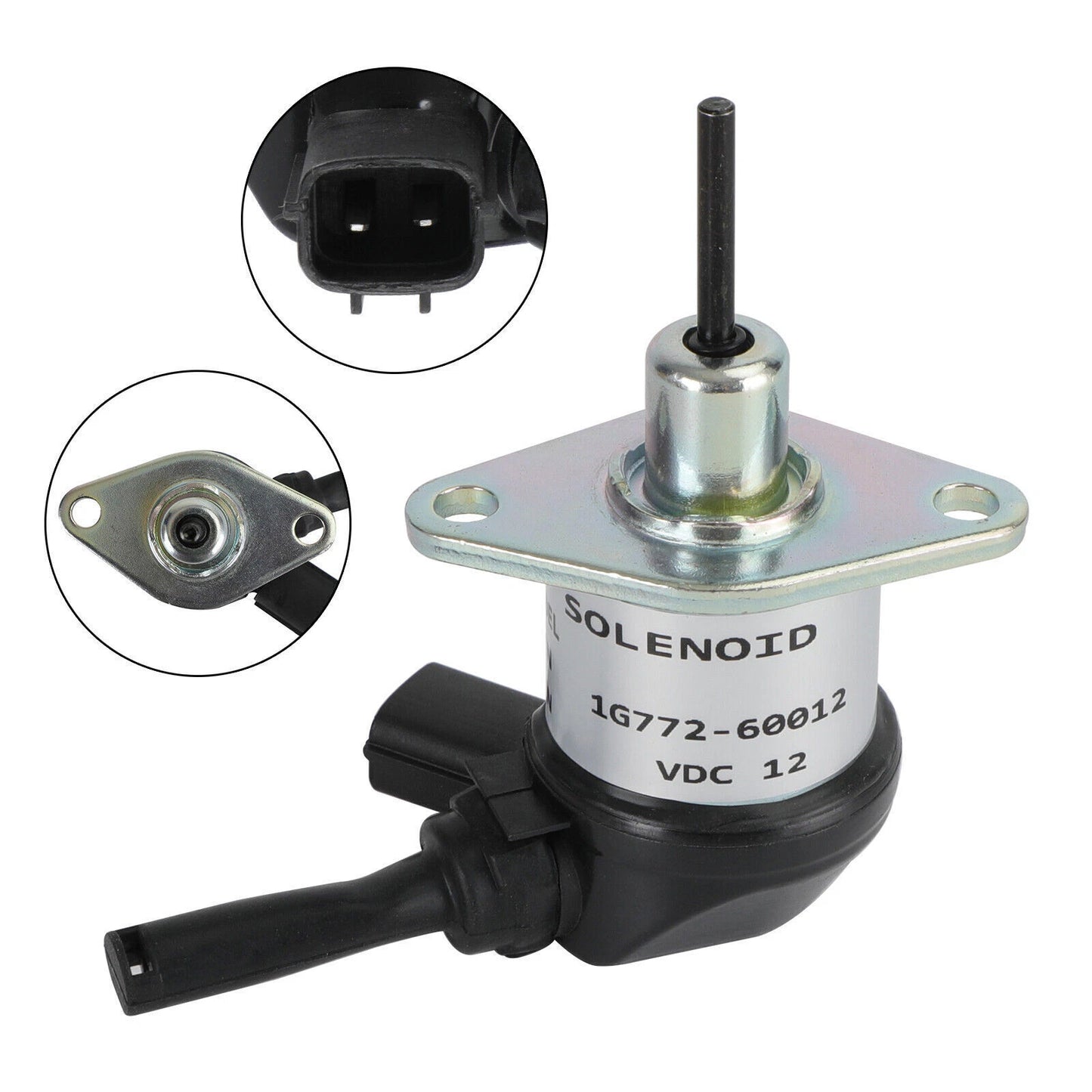 12V Fuel Shut Off Solenoid 2 x for Kubota V3300 V3600