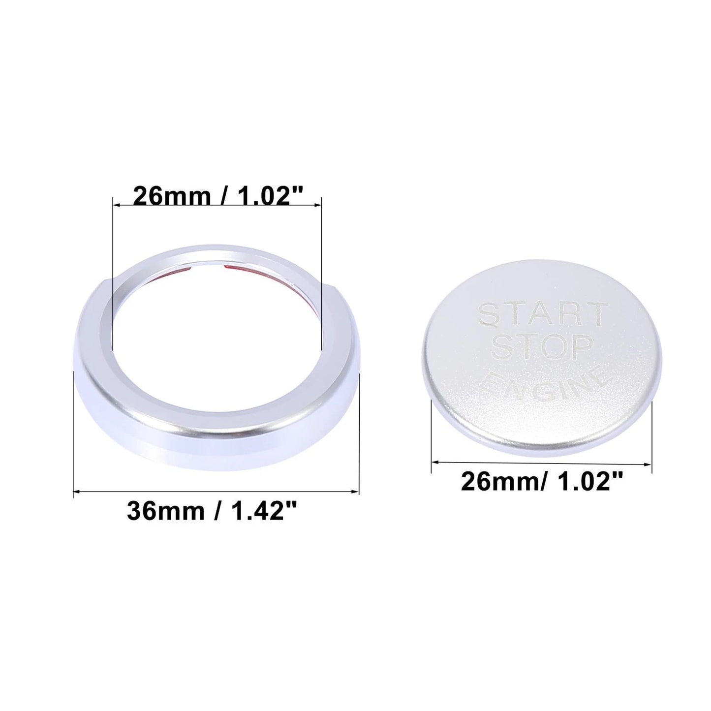 Car Start Stop Button Cap Ring Kit for BMW 1 2 3 4 Series X1 X2 (2011-2023)