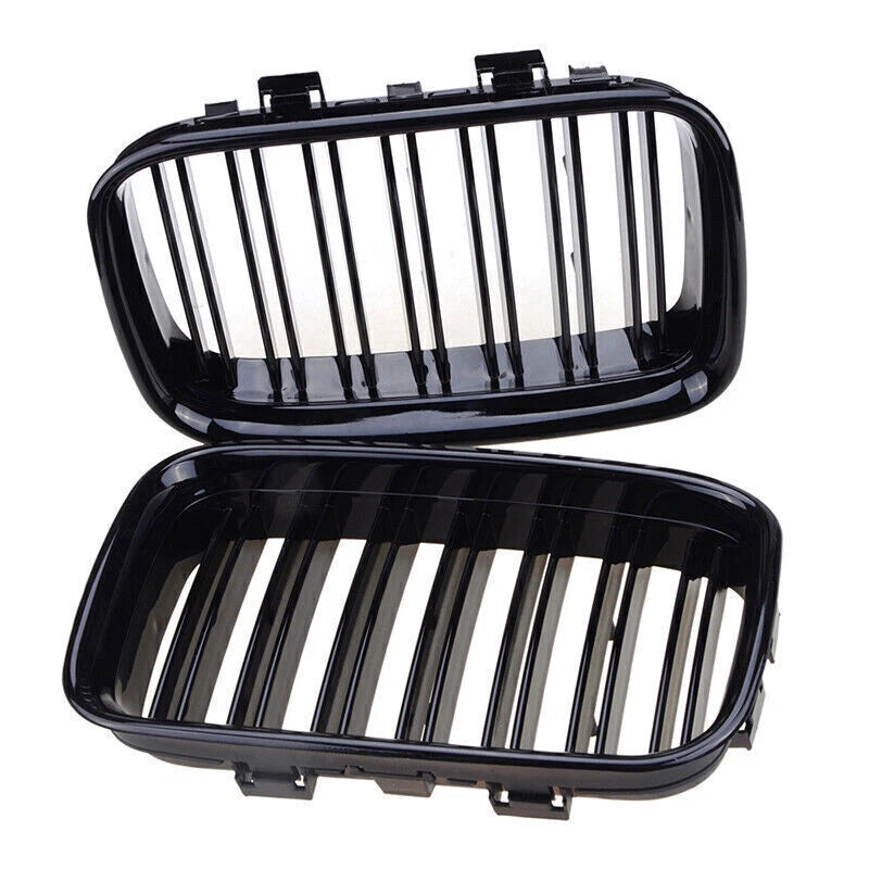 Gloss Black Front Kidney Grilles for BMW E36 3 Series Sedan (1992-1996)