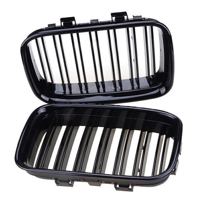 Gloss Black Front Kidney Grilles for BMW E36 3 Series Sedan (1992-1996)