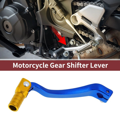 Folding Motorcycle Gear Shifter Lever for Kayo T6 Blue/Gold