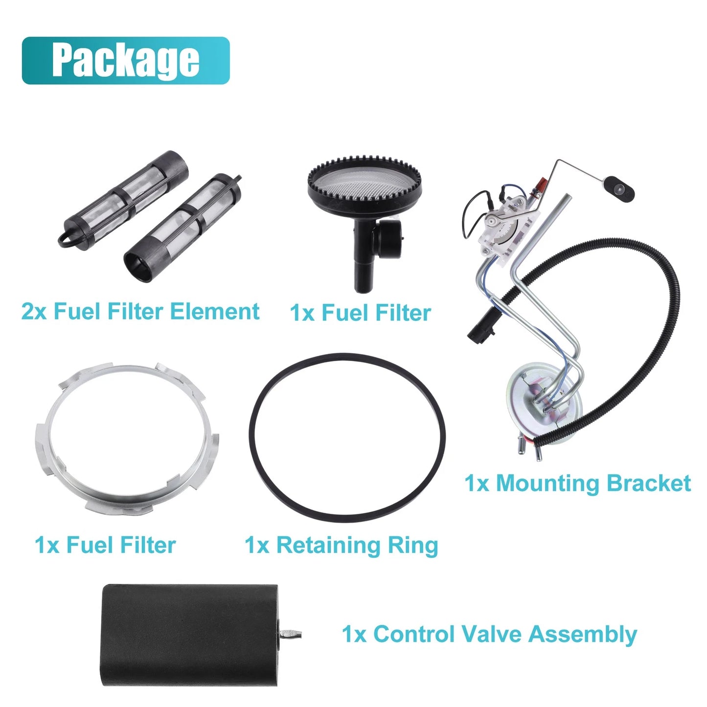 Fuel Pump Mounting Bracket Set with Filter Screen for Ford F250 (1992-1997)