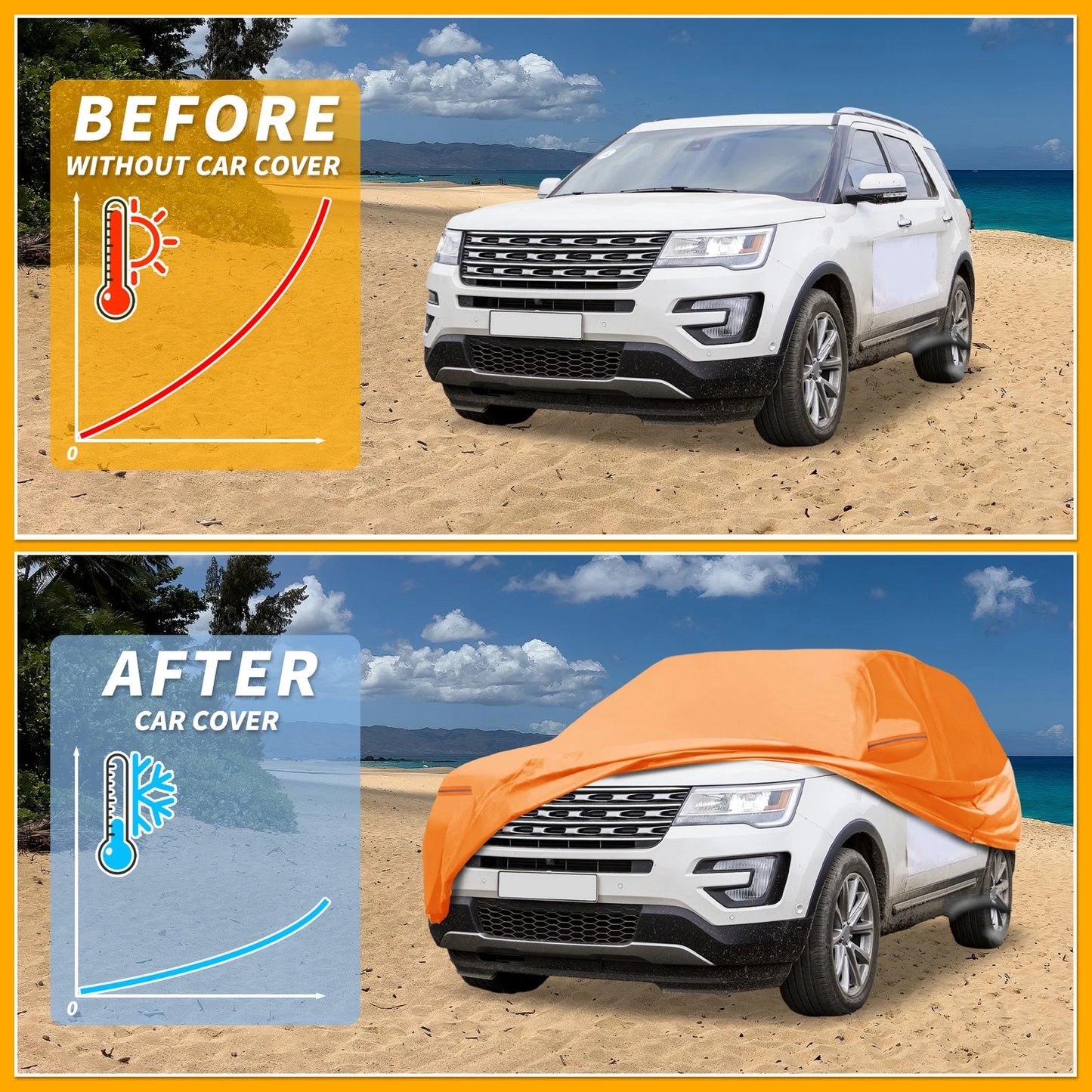 Waterproof All Weather Car Cover for Ford Explorer