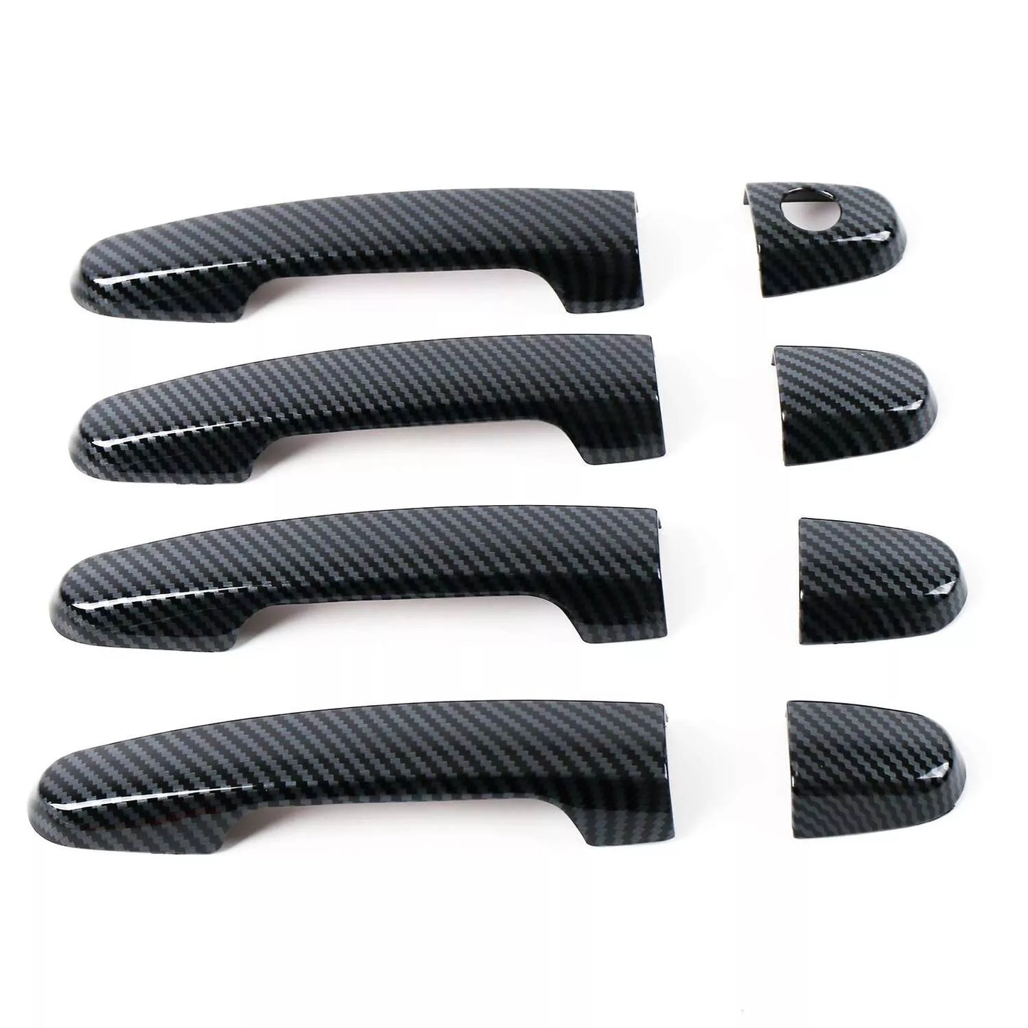 Carbon Fiber Door Handle Cover Trim for Toyota Camry Highlander Yaris Prius (2018-2023)
