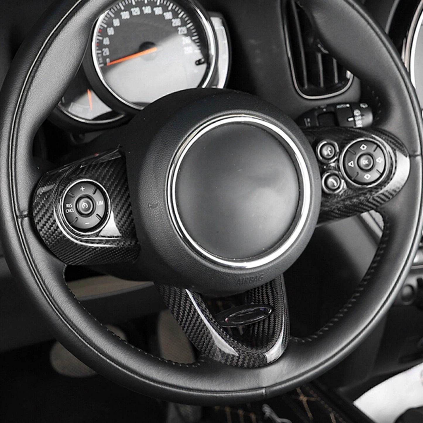 Carbon Fiber Steering Wheel Cover for Mini Cooper JCW F54 F55 F56 (2014-)