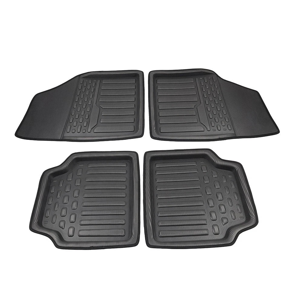 4 Pcs Universal Front Rear Heel Pad Carpet Floor Mats for Car Truck