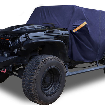 Cab Car Cover for Jeep Wrangler JK JL Hardtop 2-Door 2007-2021 with Zippers