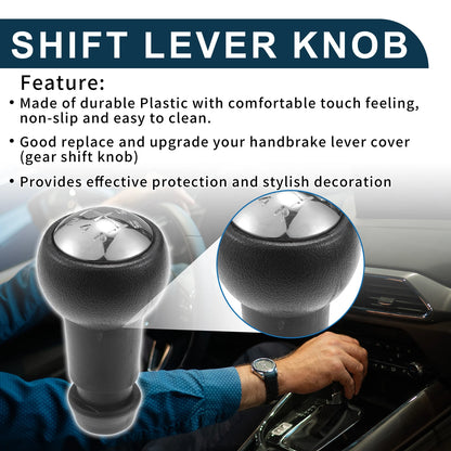 5 Speed Manual Gear Shifter Knob for Citroen C3 (2003-2022) Black Chrome