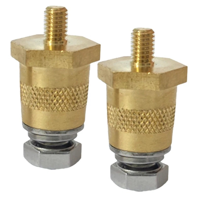 Brass M8 Battery Terminal Connector with Screws for Universal Fit
