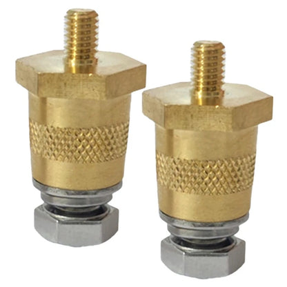 Brass M8 Battery Terminal Connector with Screws for Universal Fit