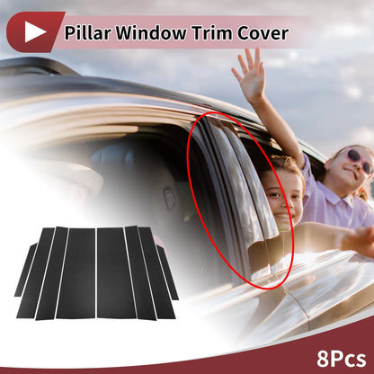 8 Pcs Carbon Fiber Car Door Pillar Window Trim for Toyota Noah (2008-2013)