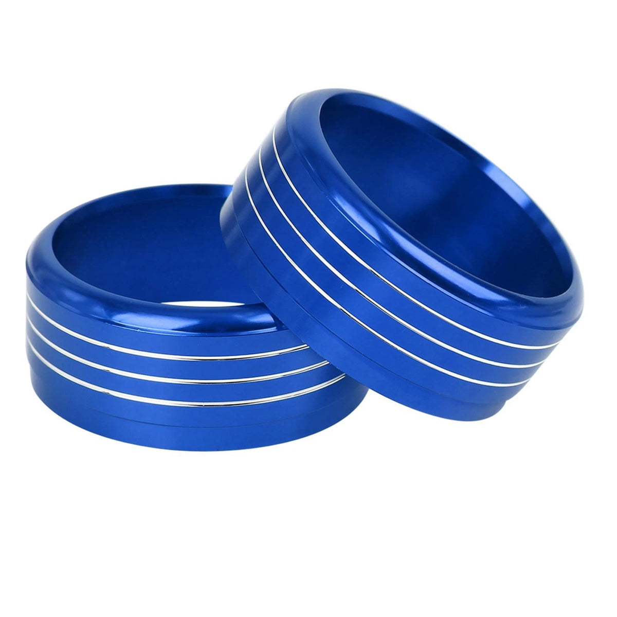 3 x Blue AC Climate Control Knob Trim Covers for Subaru Impreza WRX/STi