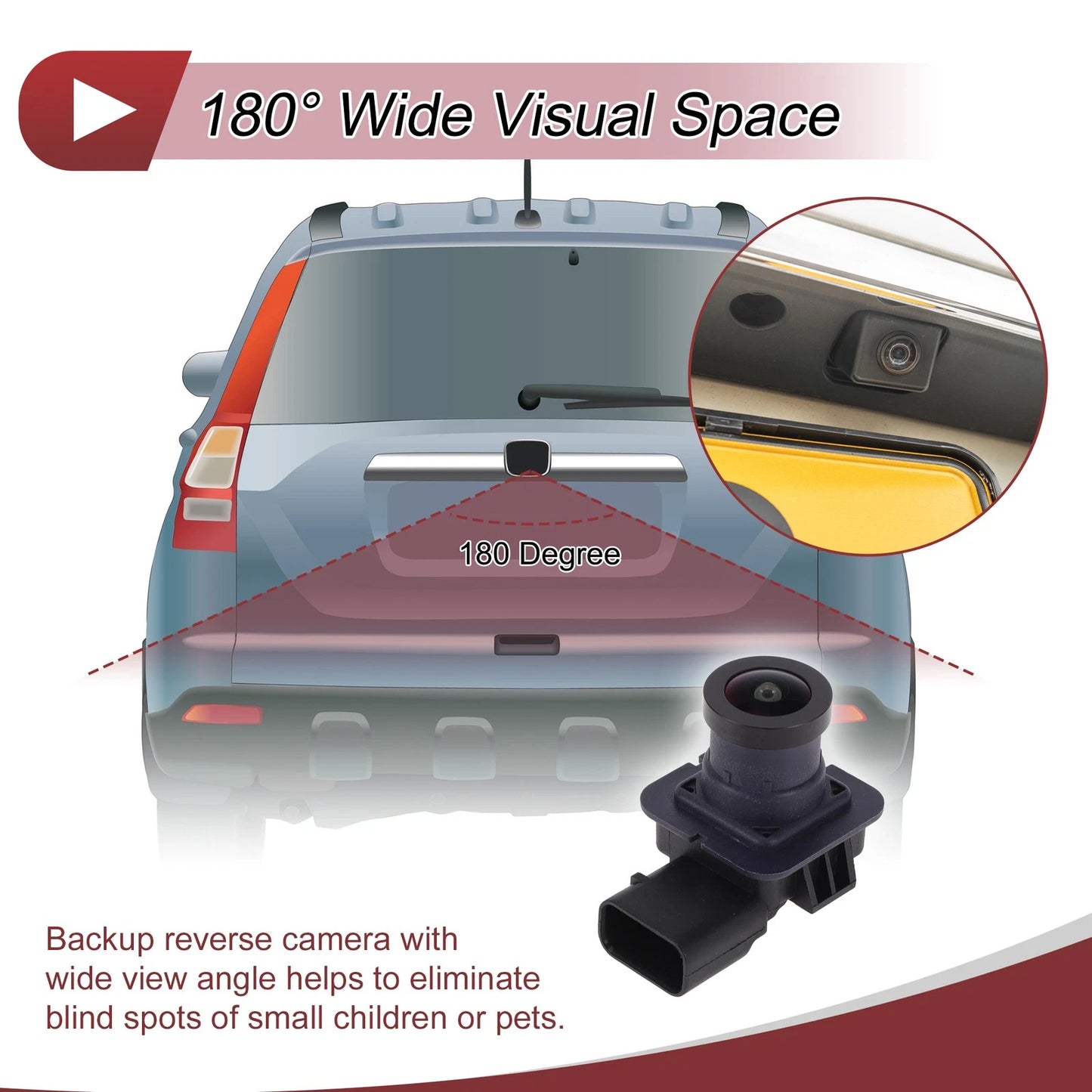Rear View Camera for Ford Fusion (2013-2014) - 120-180 Degree Backup Lens